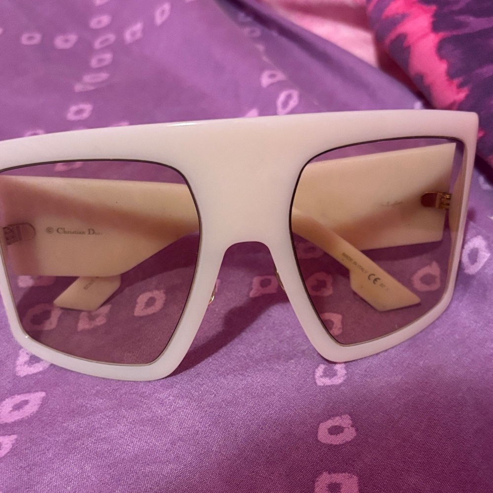 Dior Cream Square Sunglasses